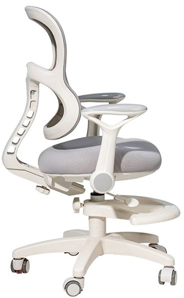 Children’s Desk Chair ELINELI Edita with armrests, grey + cover ...