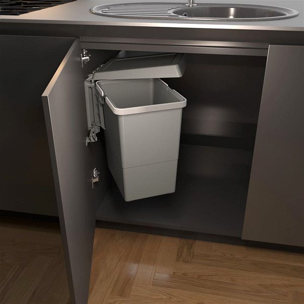 Rubbish Bin Elletipi SWING Built-in door 12 l, grey ...