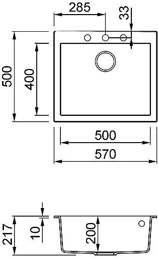 Granite Sink Elleci QUADRA 105 K99 grey ...