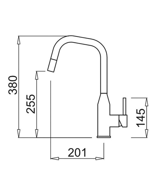 Tap Elleci Lever mixer with shower Dora Plus, grey ...