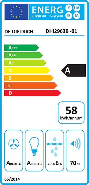 Extractor Hood De Dietrich DHI2963B Energy label
