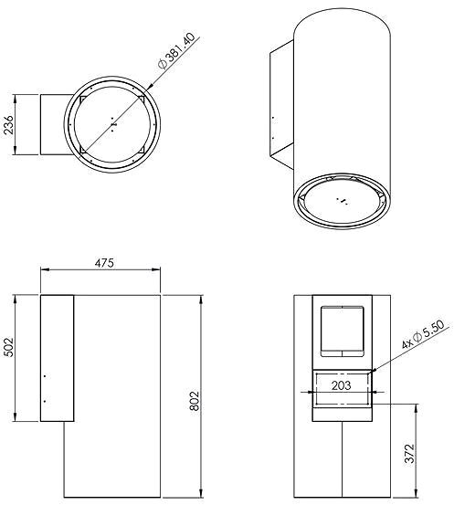 Extractor Hood CIARKO CDP3801Z Technical draft