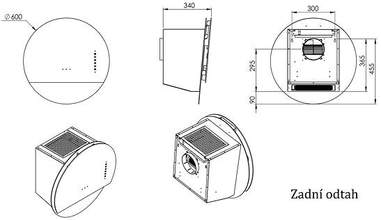 Extractor Hood CIARKO CDP6001BZ Technical draft