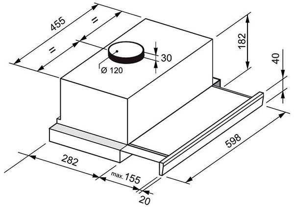 Extractor Hood BRANDT AT1346X Technical draft