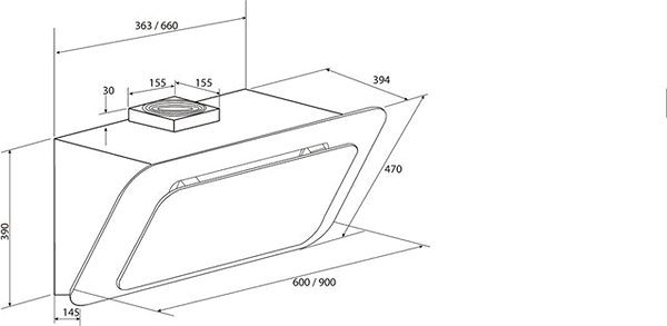 Extractor Hood BRANDT BHV6961B Technical draft