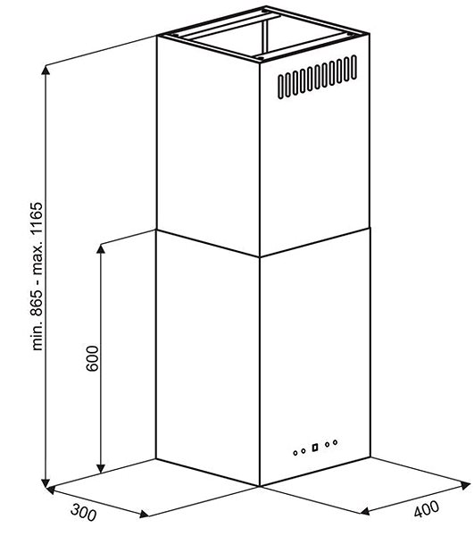 Extractor Hood KLUGE KOI4020IX Technical draft