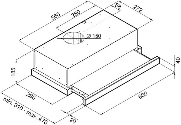 Extractor Hood Kulge KOT6005WH Technical draft