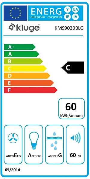 Extractor Hood KLUGE KMS9020B Energy label