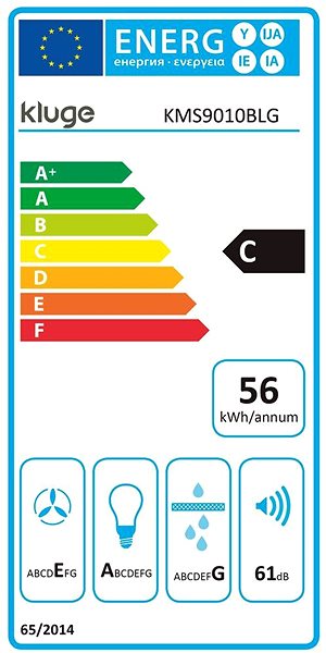 Extractor Hood KLUGE KMS9010BLG Energy label