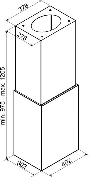 Extractor Hood CIARKO DESIGN CDW4001C Technical draft