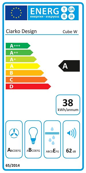 Extractor Hood CIARKO DESIGN CDW4001B Energy label