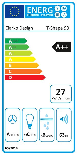 Extractor Hood CIARKO DESIGN CDT9001C Energy label