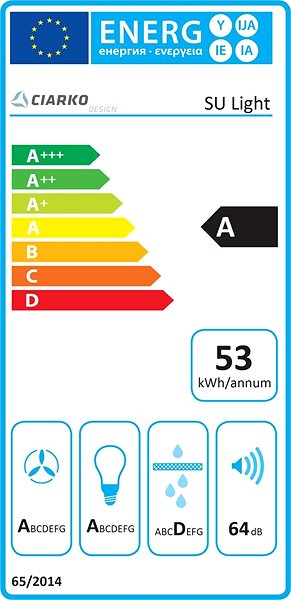 Extractor Hood CIARKO DESIGN CDS9001IB Energy label