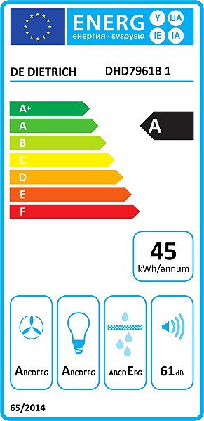 Extractor Hood DE DIETRICH DHD7961B Energy label