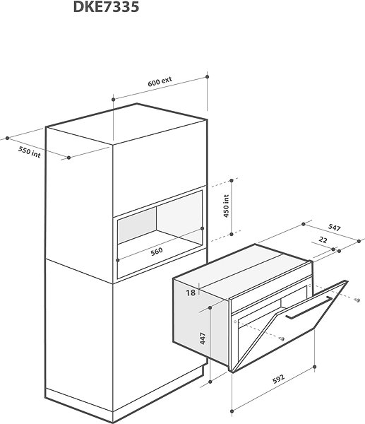 Microwave De Dietrich DKE7335W Technical draft