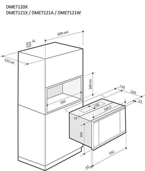 Microwave De Dietrich DME7120X Technical draft
