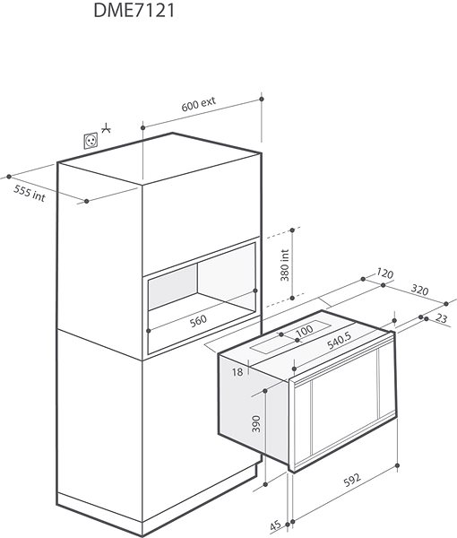 Microwave De Dietrich DME7121A Technical draft