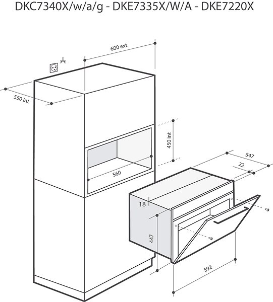 Microwave De Dietrich DKC7340A Technical draft