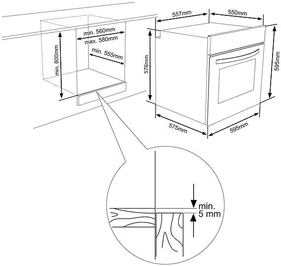 Built-in Oven KLUGE KTE1020B Technical draft