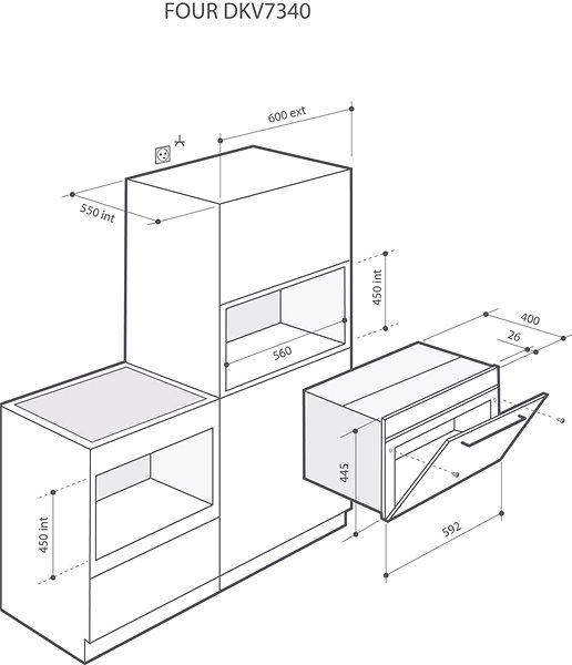 Built-in Oven De Dietrich DKV7340X Technical draft