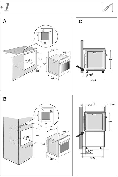 Built-in Oven De Dietrich DOE7560X Technical draft