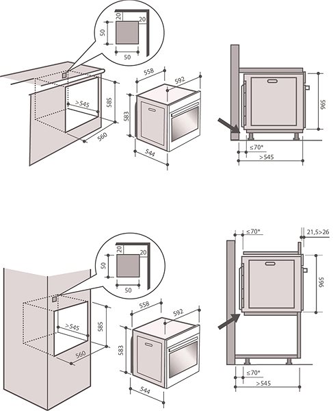 Built-in Oven De Dietrich DOP7220X Technical draft