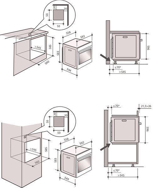 Built-in Oven De Dietrich DOP8360X Technical draft