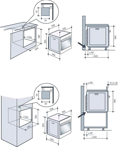 Built-in Oven De Dietrich DOR7586A Technical draft