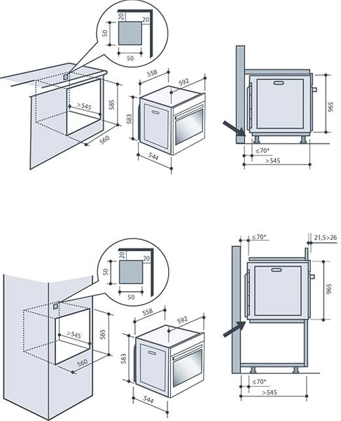 Built-in Oven De Dietrich DOR7586X Technical draft