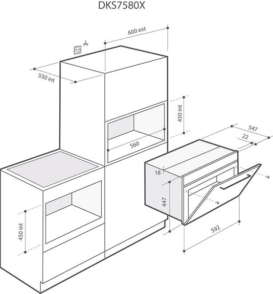 Built-in Oven De Dietrich DKR7580X Technical draft