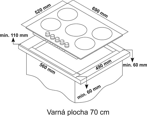 Varná deska KLUGE KPG7020BG ...