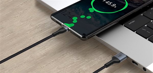 Adatkábel Eloop S7 USB-C to USB-A 5A Cable 1m Black Csatlakozási lehetőségek (portok)
