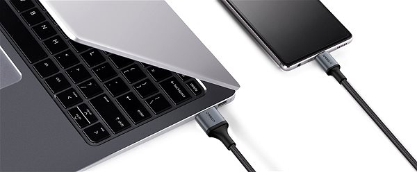 Adatkábel Eloop Orsen S8 Type-C to USB-C + USB-A Cable 100W 1.5m Black Csatlakozási lehetőségek (portok)