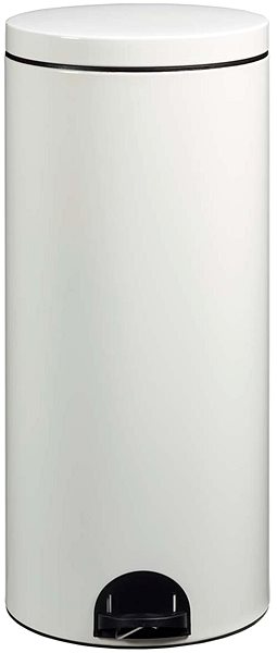 Rubbish Bin Pedal basket Rossignol Elora 90233, 30 L, white, RAL 9016 ...