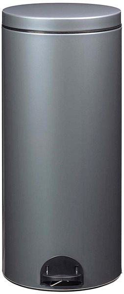 Rubbish Bin Pedal basket Rossignol Elora 90231, 30 L, grey, RAL 9006 ...