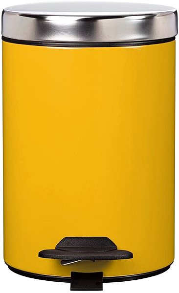 Rubbish Bin Waste pedal bin Rossignol Duo 91086, 3 L, steel, yellow, RAL 1012 ...
