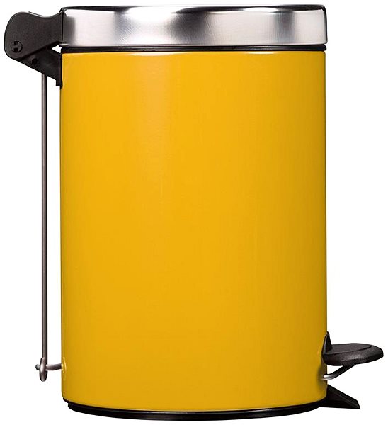 Rubbish Bin Waste pedal bin Rossignol Duo 91086, 3 L, steel, yellow, RAL 1012 ...