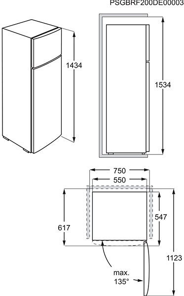 Refrigerator ELECTROLUX LTB1AE24U0 Technical draft