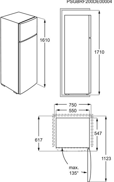 Refrigerator ELECTROLUX LTB1AE28W0 Technical draft