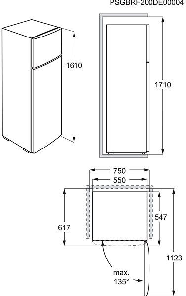 Refrigerator ELECTROLUX LTB1AF28U0 Technical draft