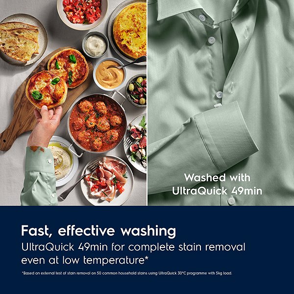 Steam Washing Machine with Dryer ELECTROLUX 800 UltraCare UniversalDose EW8W4402QE ...