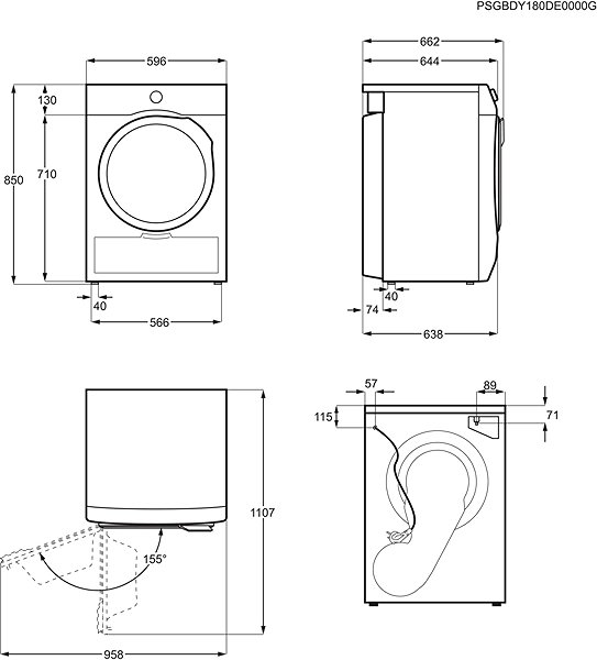 Clothes Dryer ELECTROLUX EW6D384AE Technical draft