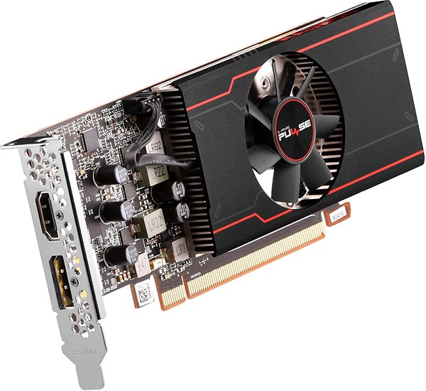 Graphics Card SAPPHIRE PULSE Radeon RX 6400 GAMING 4G Lateral view