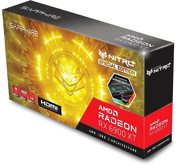 Videókártya SAPPHIRE NITRO+ Radeon RX 6900 XT Special Edition 16G Csomagolás/doboz