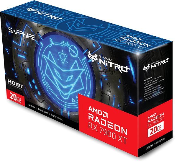 Grafikkarte SAPPHIRE NITRO+ AMD Radeon RX 7900 XT Vapor-X 20G Verpackung/Box
