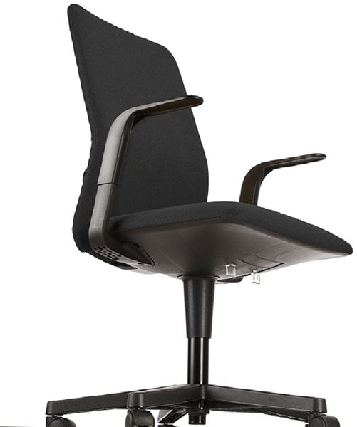 Kancelárska stolička EMAGRA FLAP čierna Bočný pohľad