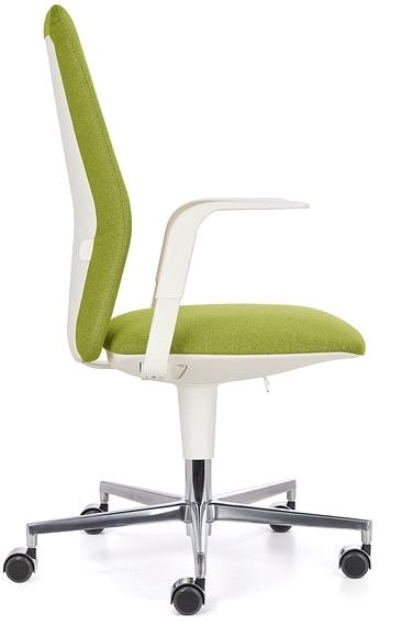 Irodai szék EMAGRA FLAP, zöld/fehér Oldalnézet