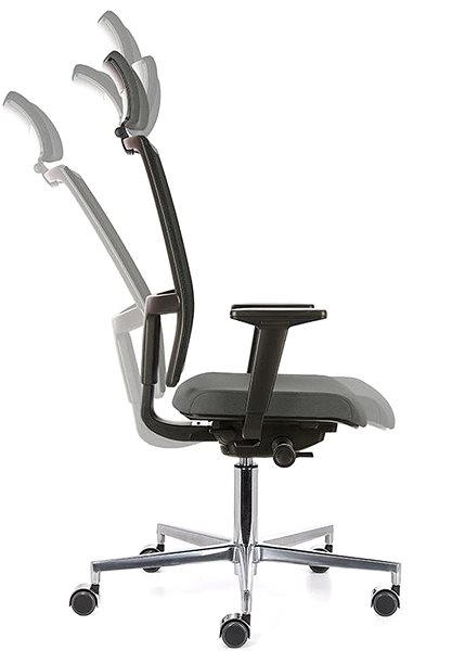 Office Chair EMAGRA TAU Grey with Aluminium Cross Features/technology