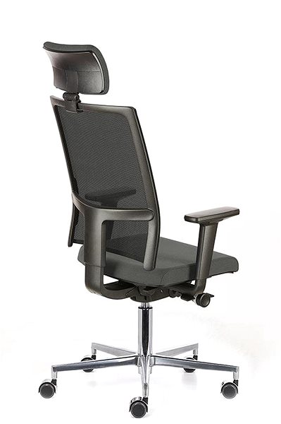 Office Chair EMAGRA TAU Grey with Aluminium Cross Back page
