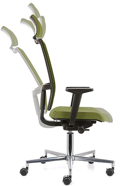 Office Chair EMAGRA TAU Green with Aluminium Cross Features/technology